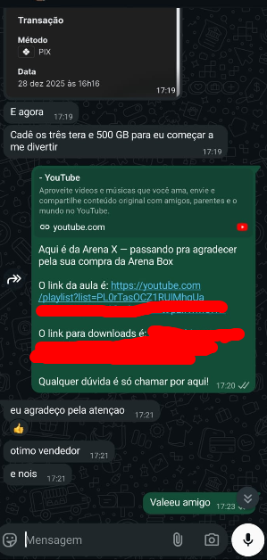 Arena box prova social whatsapp