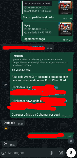 Arena box prova social whatsapp