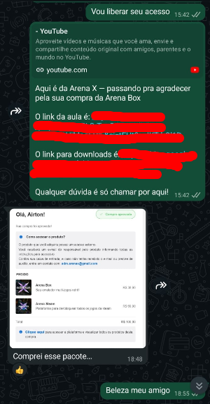 Arena box prova social whatsapp