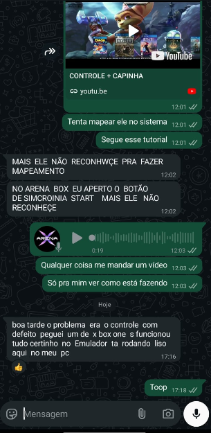 Arena box prova social whatsapp